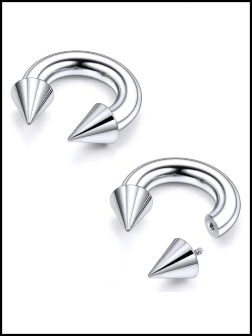 Titanium Internal Thread Septum Ring Circular Barbell Piercing Jewelry
